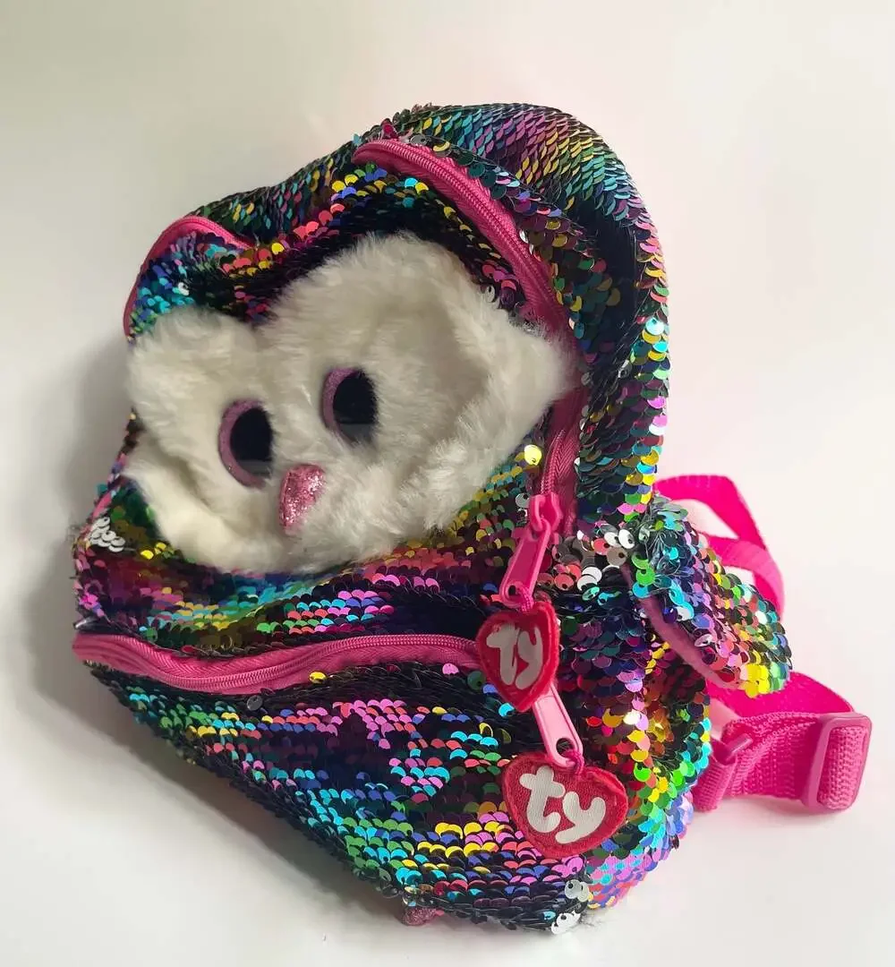 Ty Fashion Owen Owl Reversible Sequin Kids Mini Backpack